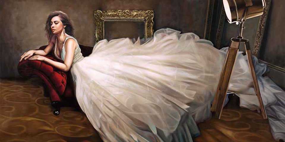 Cuadro canvas the white dress