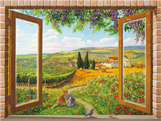 Cuadro canvas finestra sulla campagna