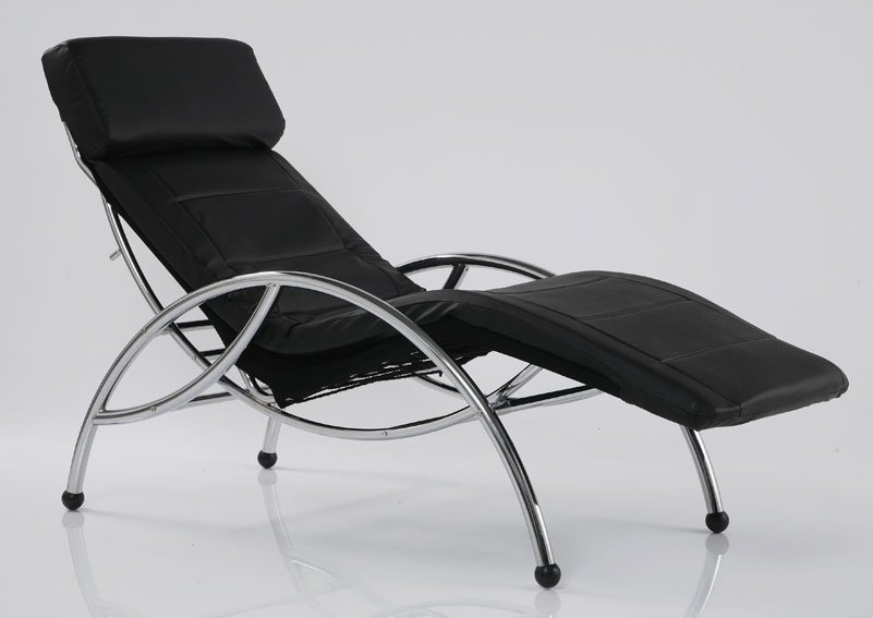 Chaise longue negra Frider