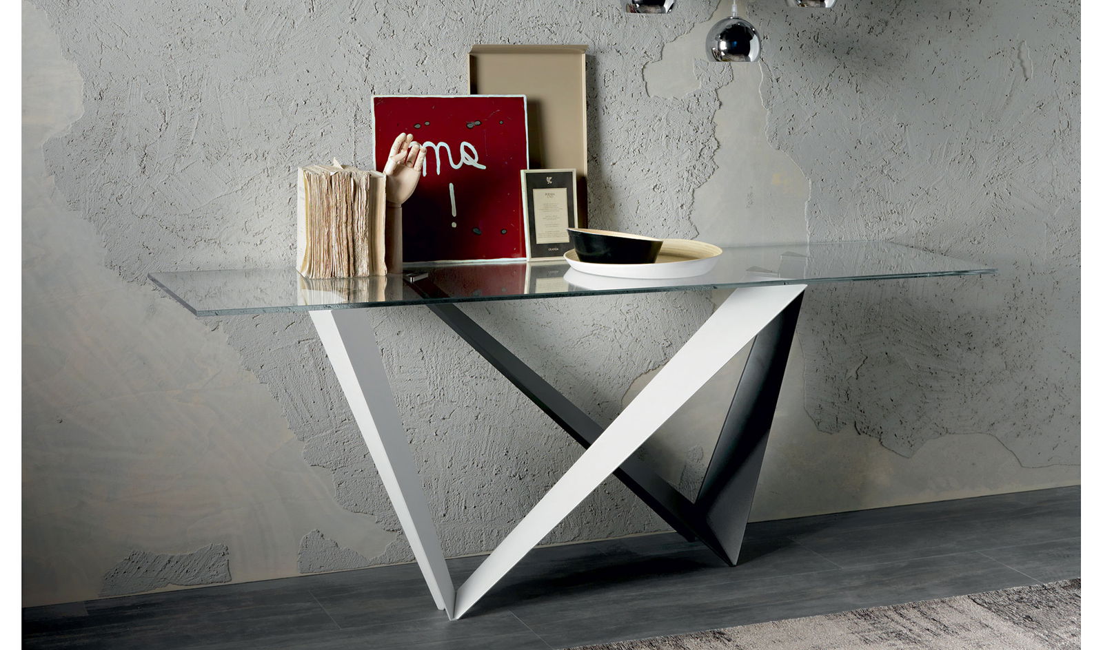 Consola cristal moderna Westin