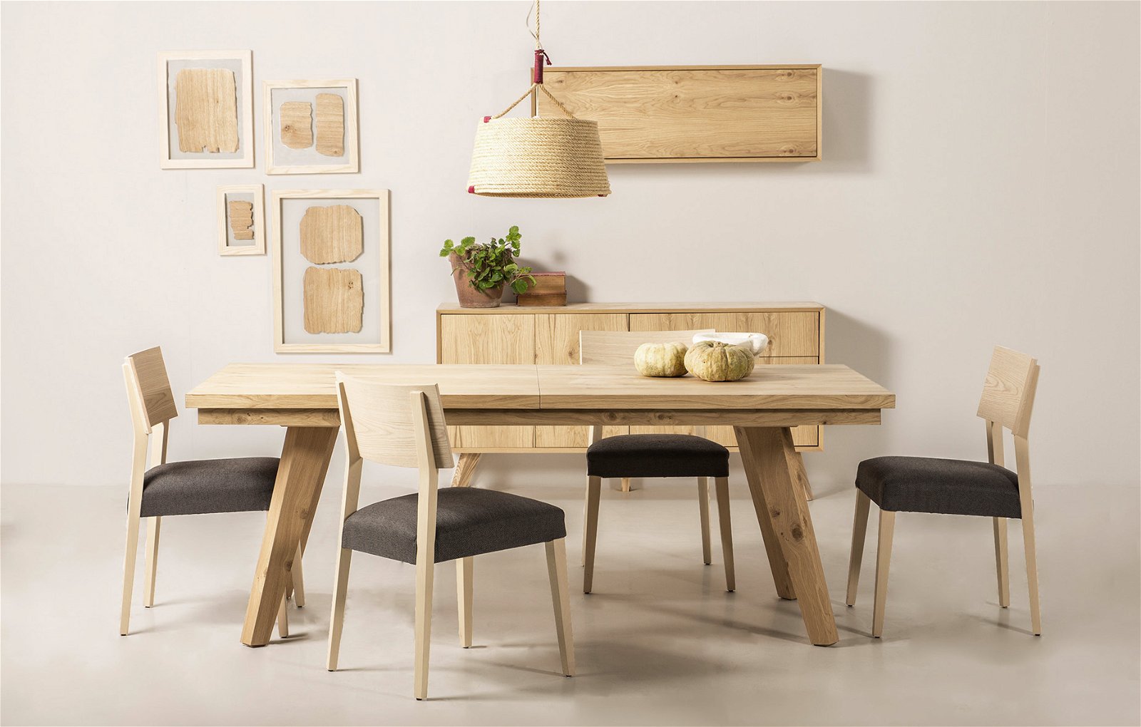 Mesa de comedor extensible madera Carin