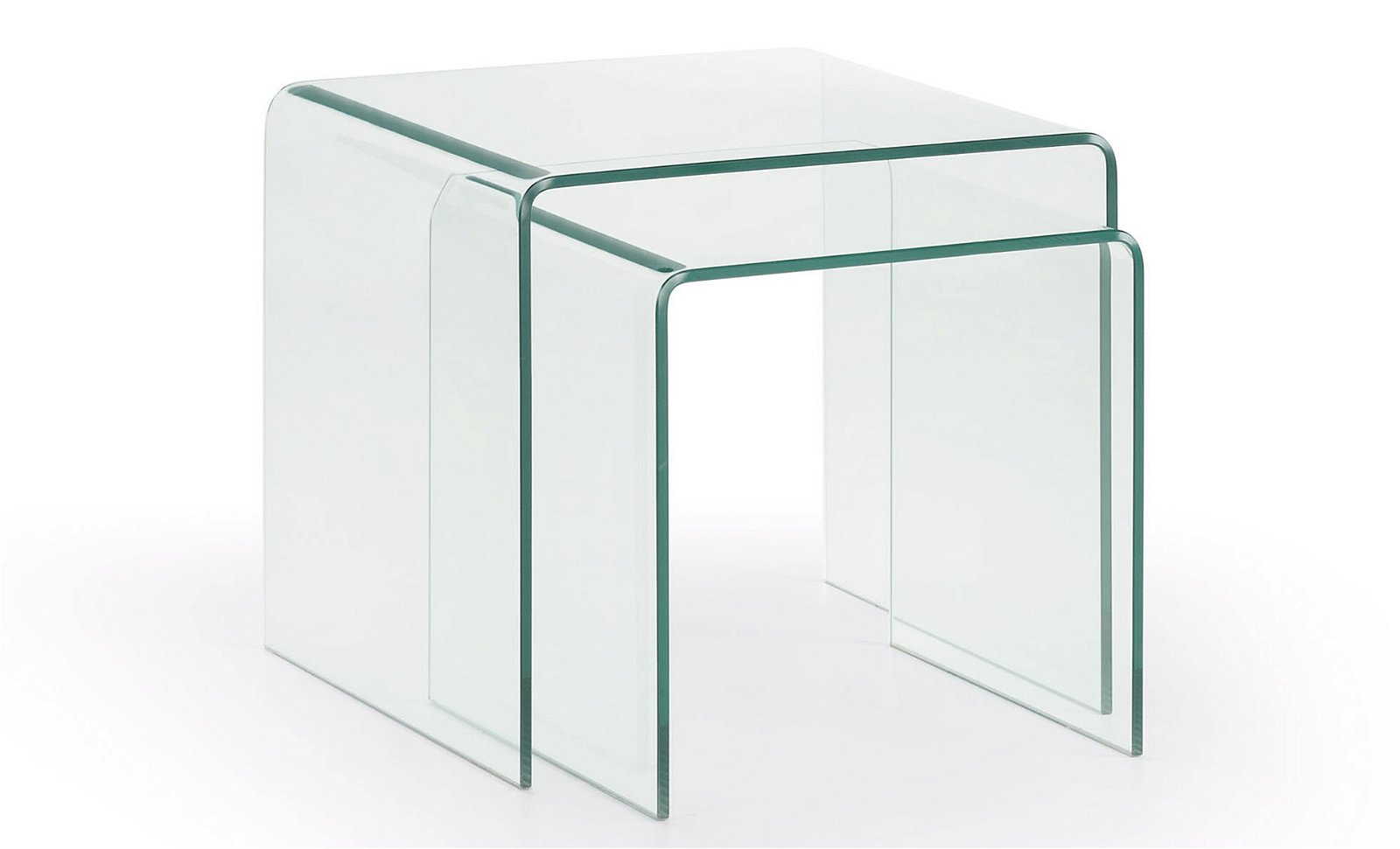 Mesas nido Burano cristal transparente
