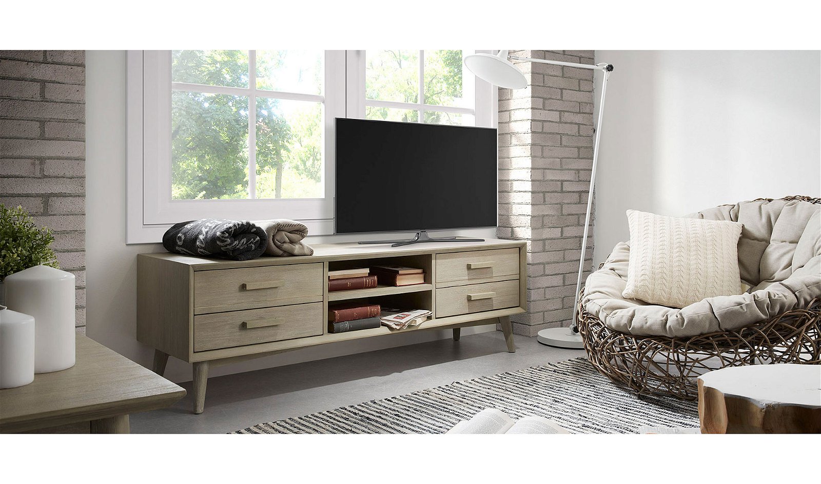 Mueble TV madera Derwon