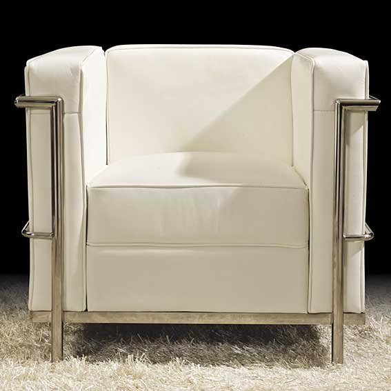 Sofá Moderno Piel Blanca Chieti