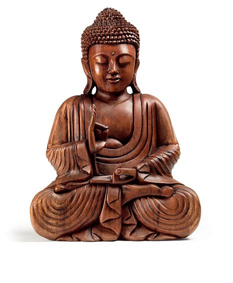 Talla de Madera Buda Meditación