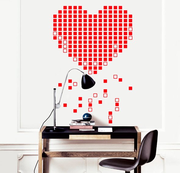 Vinilo pixel heart