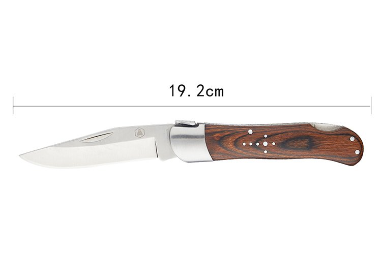 Cuchillo plegable de caza con petaca