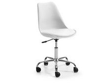 Silla giratoria Orlando blanca asiento blanco