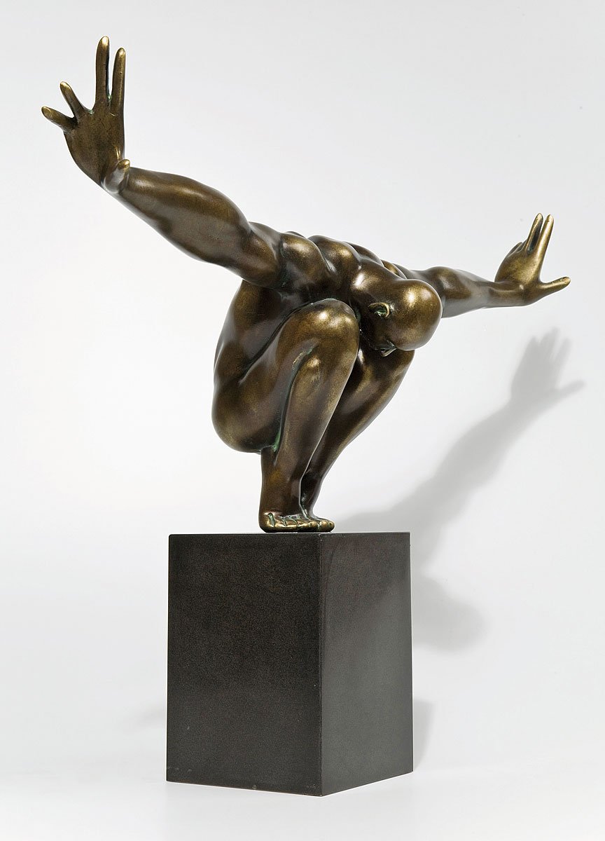 Escultura atleta bronce