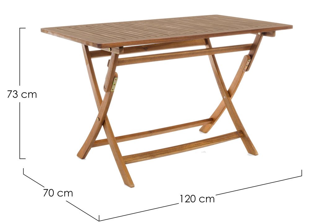 Mesa de jardín rectangular plegable  Noemi