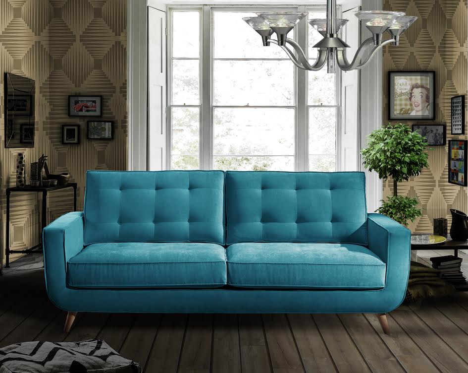 Sofá Sterling Cooper Retro Turquesa