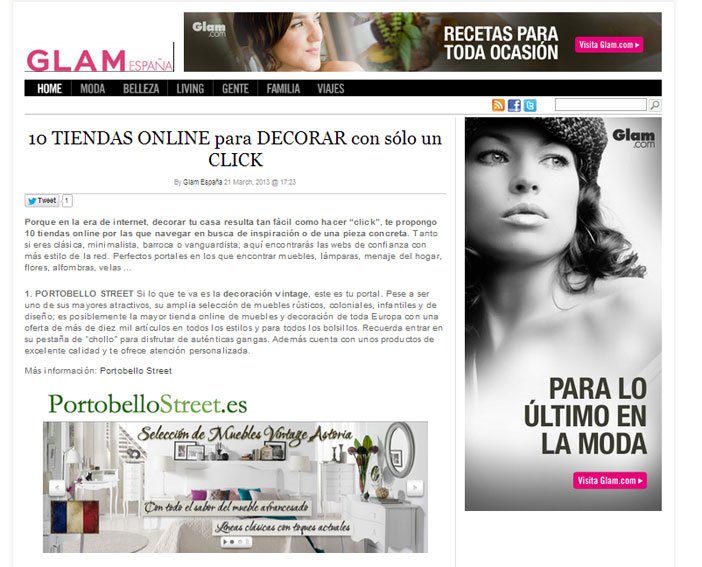 10 tiendas online con Portobello en glam.com.es