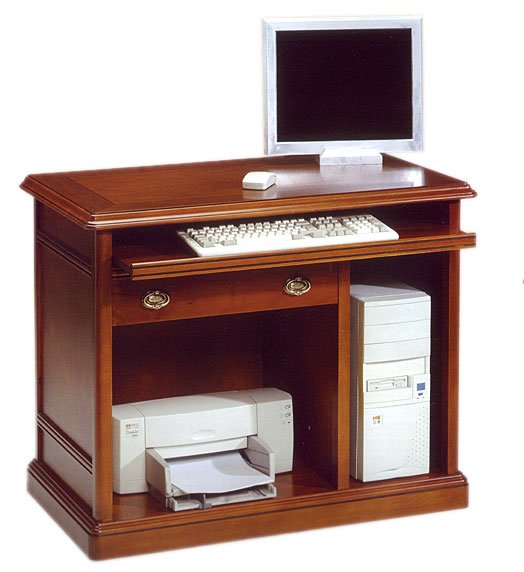 Mueble de ordenador e impresora clásico