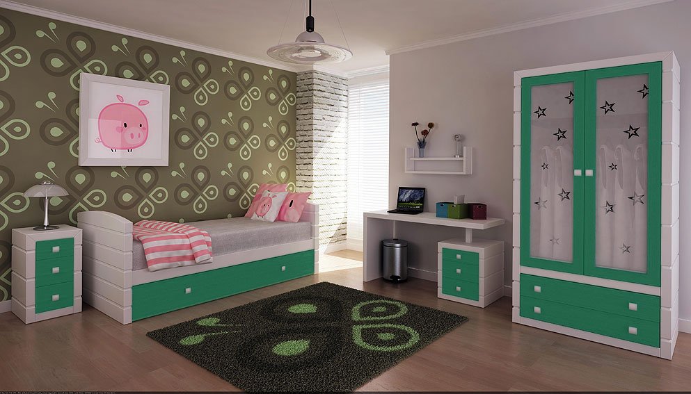 Dormitorio montblanch Verde