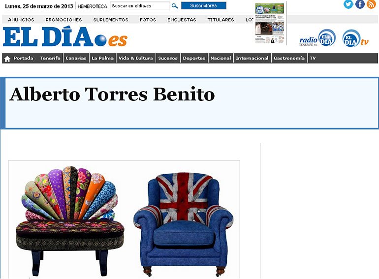 Butacas tapizadas revatilizadas con Portobello en "ElDía.es"