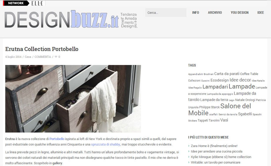 Colección erutna con Portobello en designbuzz.it