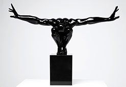 Escultura atleta negro