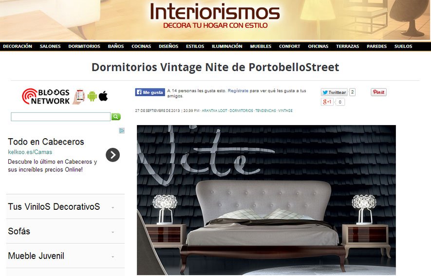 Muebles vintage Nite con Portobello en interiorismos.com