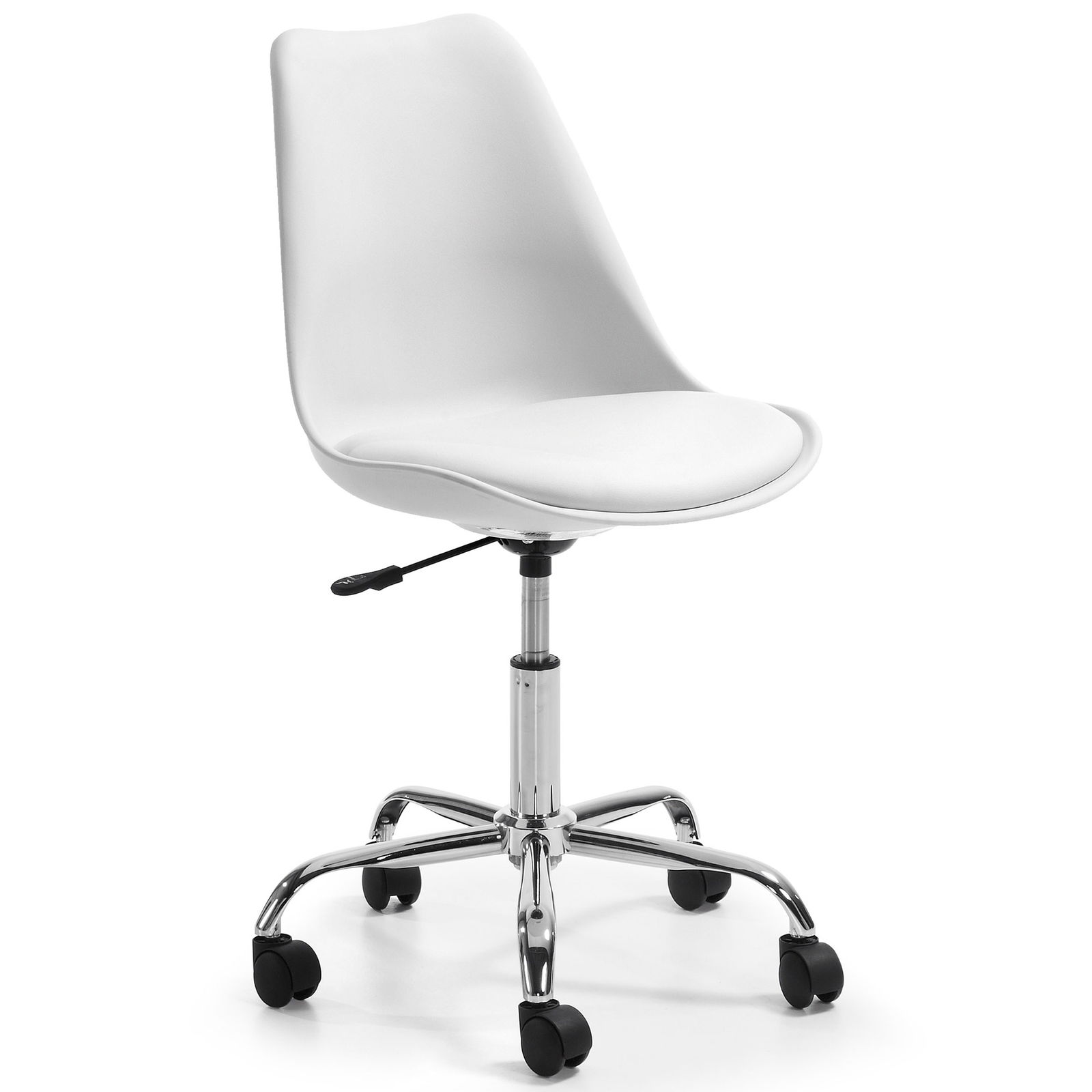 Silla giratoria Orlando blanca asiento blanco