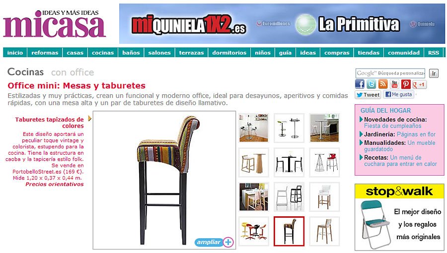 Office mini: Mesas y taburetes en micasarevista.com