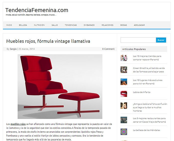 Muebles rojos con Portobello en tendenciafemenina.com