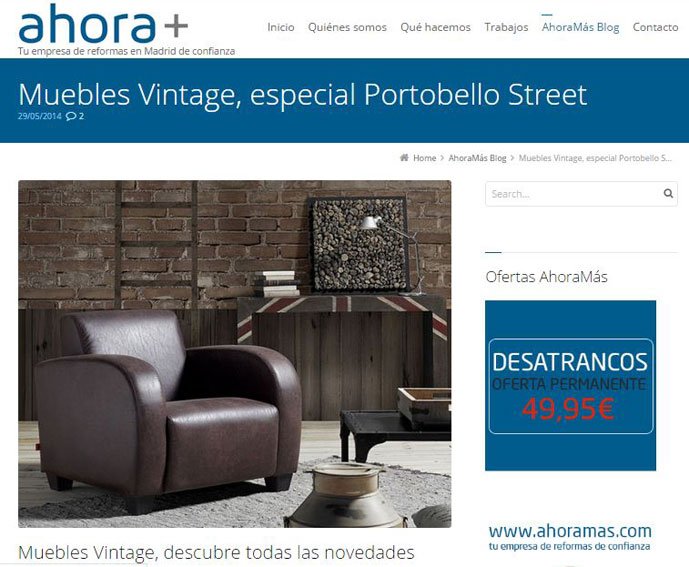 Muebles vintage con Portobello