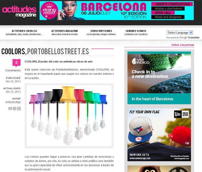 Llena tu casa de color con Portobello en "Espacioactitudes.com"